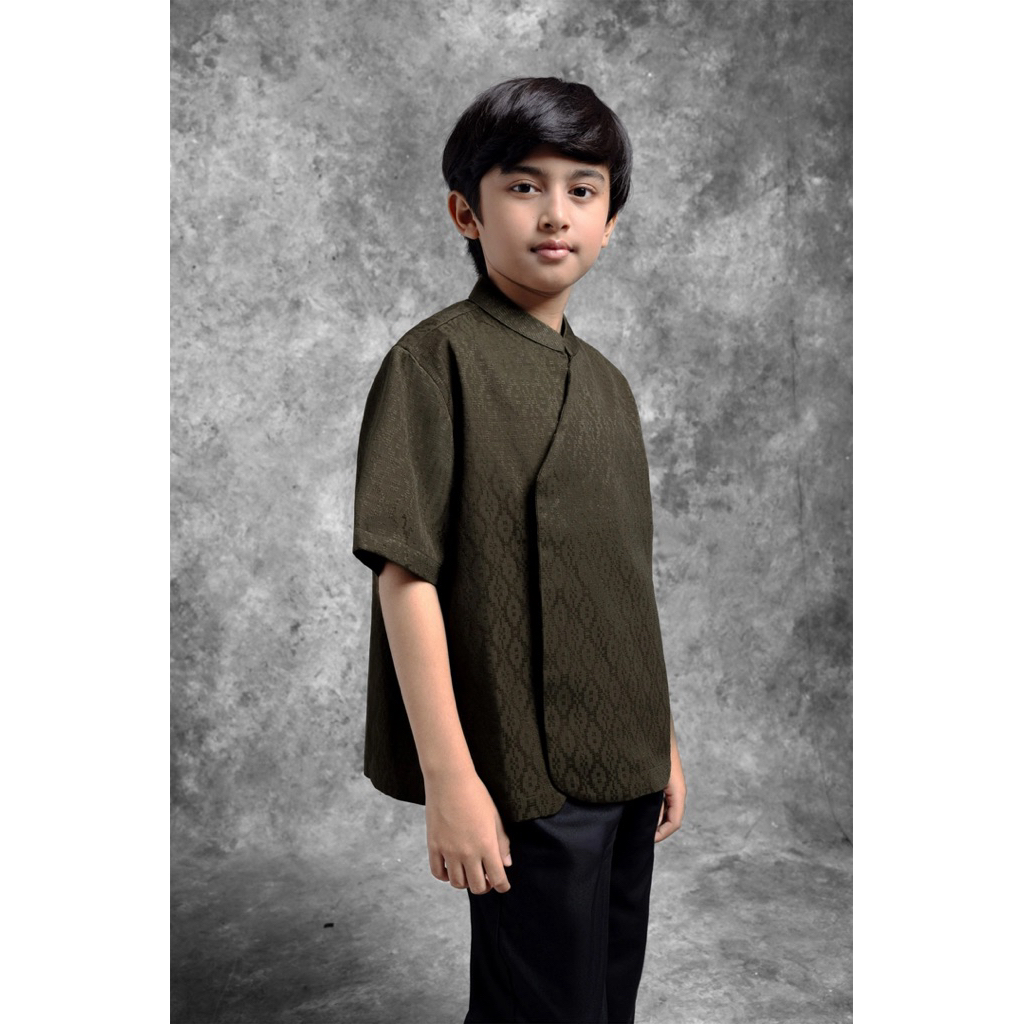 Heymale Kemeja Anak Beskap & Bermotif Tentrem