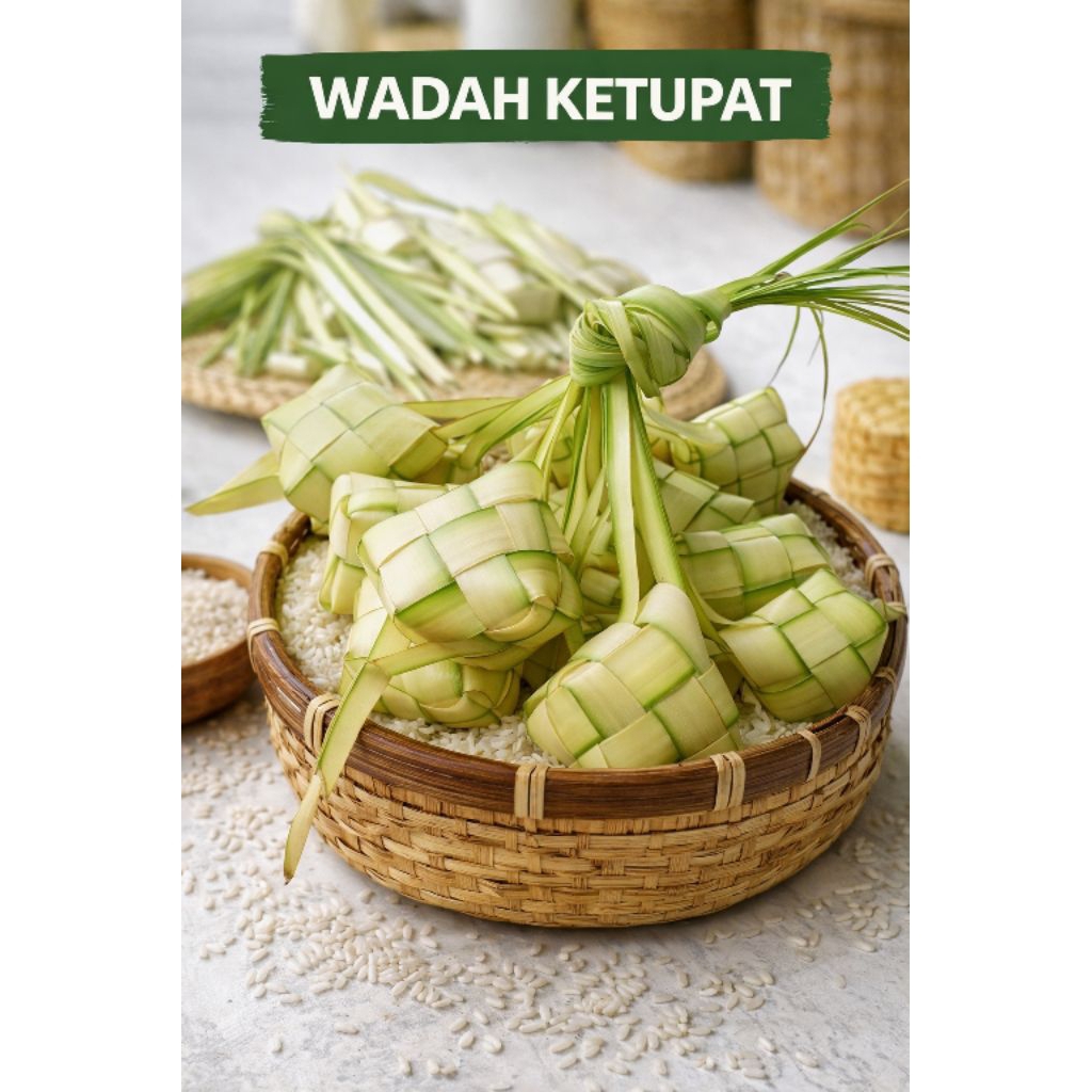 WADAH KETUPAT ANYAMAN JANUR(DAUN KELAPA)EDISI LEBARAN