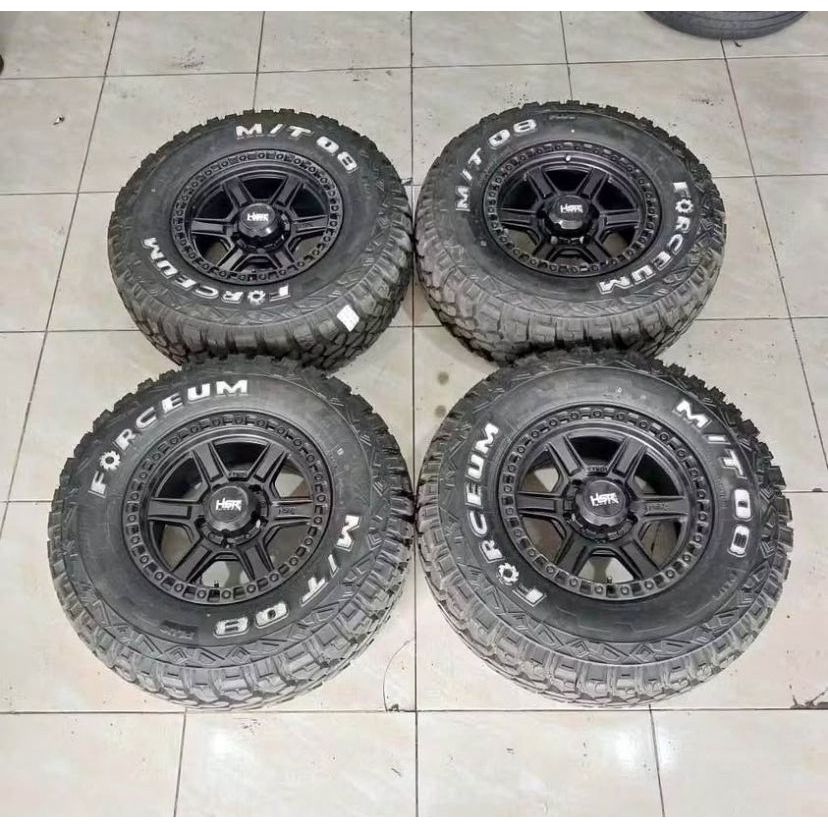 VELG MOBIL DAN BAN BEKAS BERKULITAS HSR XTS01 RING 16 PCD 5X139 BUAT JIMY TAFT ESCUDO FEROZA KATANA 