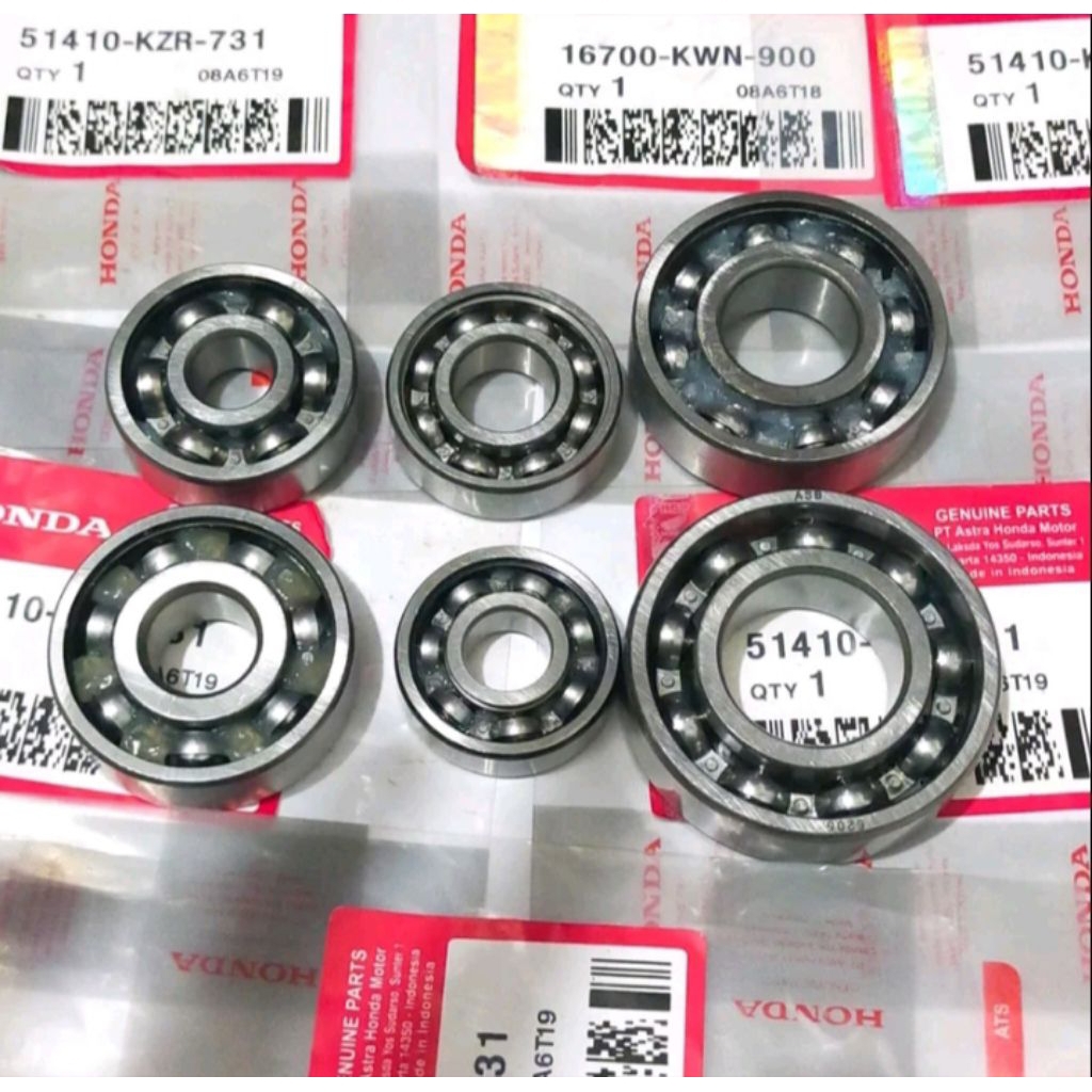 satu set bearing (laher) rasio/gardan untuk motor Honda Vario 125 dan Vario 150