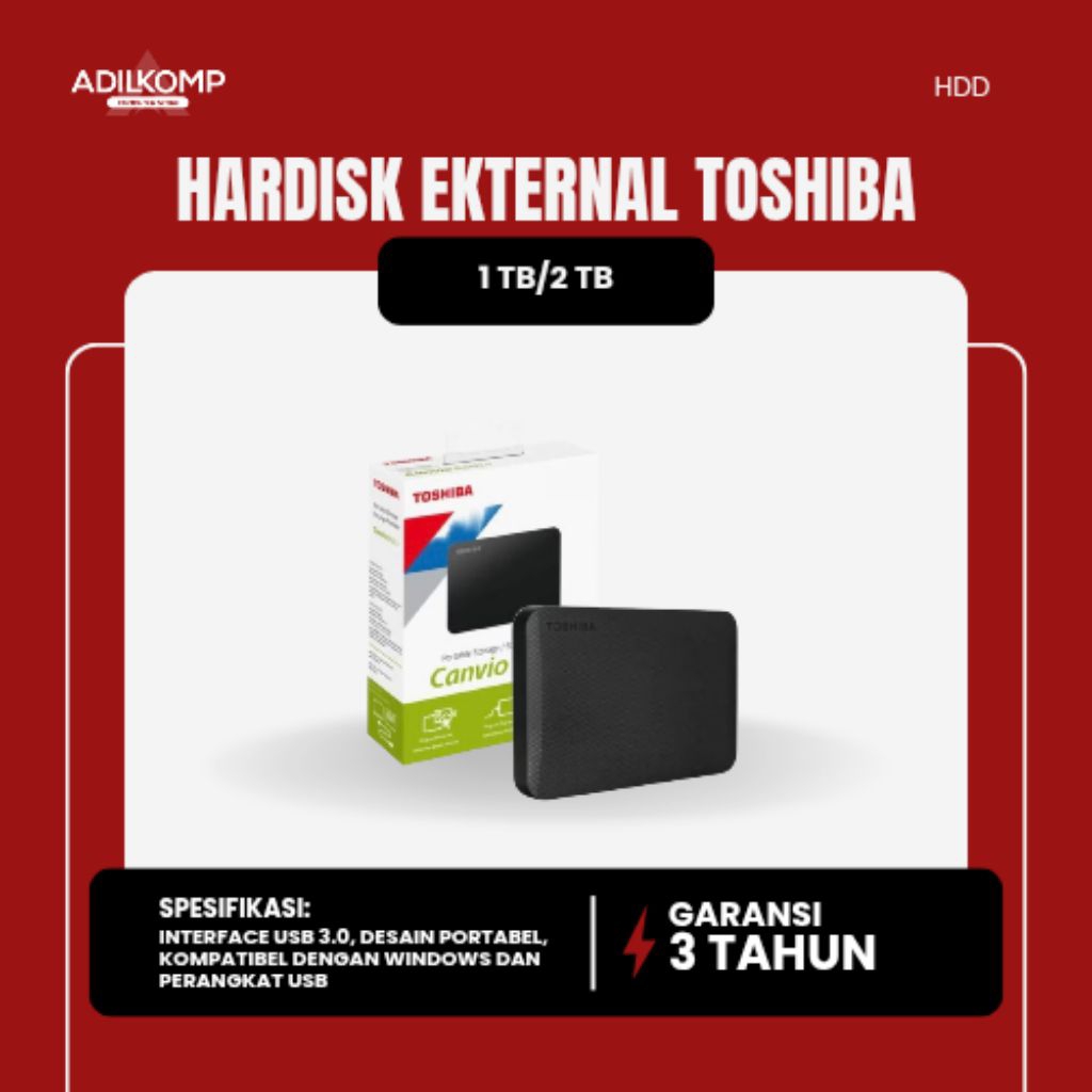 HARDISK EXTERNAL TOSHIBA 1TB/2TB
