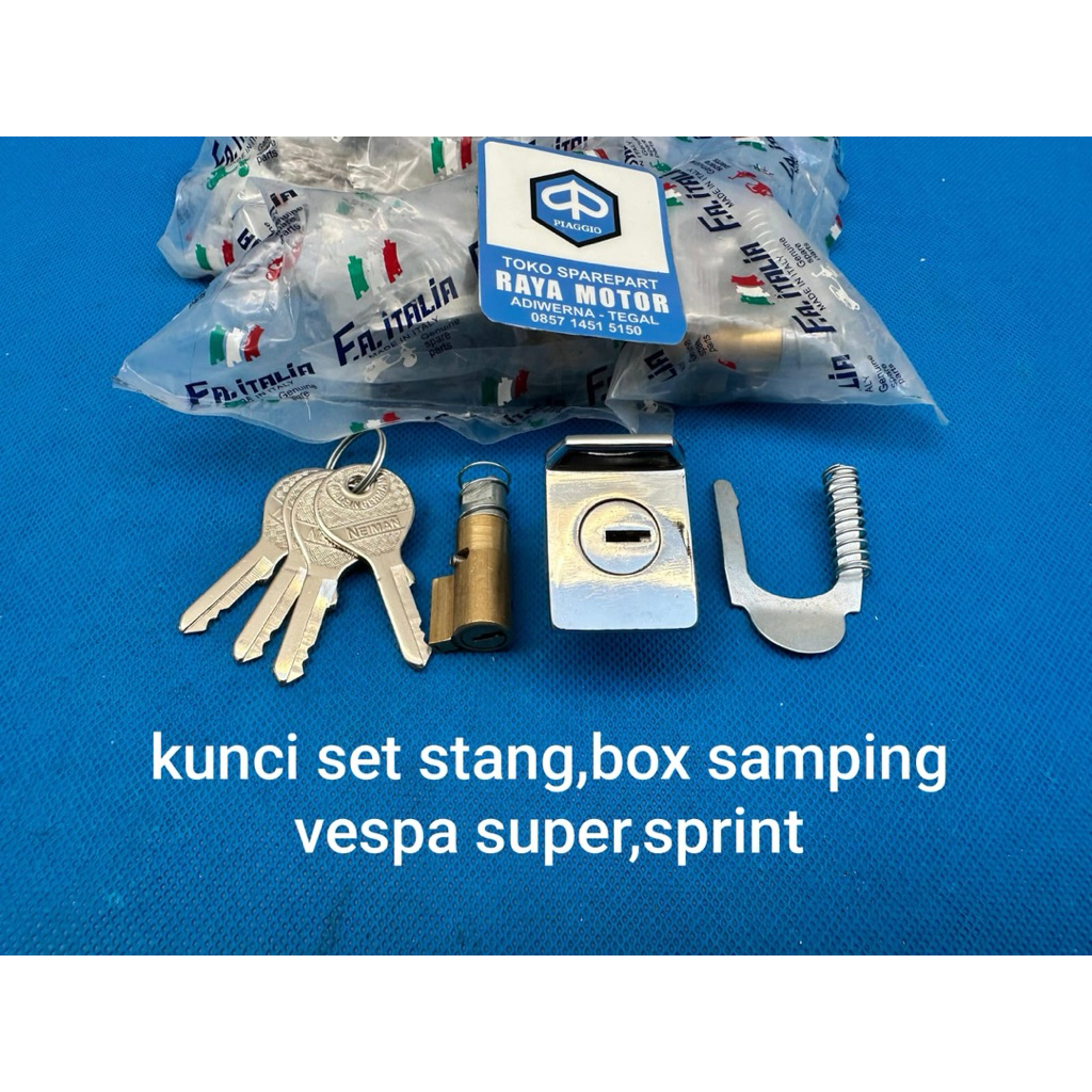 kunci stang box  bagasi set vespa neiman
