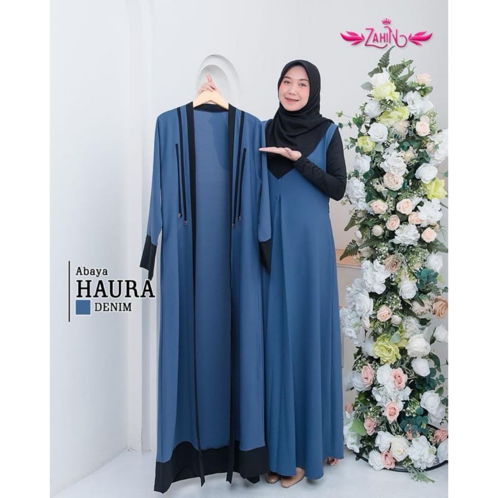 NEW  ABAYA HAURA BUSUI FRIENDLY BAHAN SABRINA PREMIUM ORI BY ZAHIN