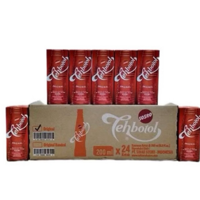 TEH BOTOL SOSRO KOTAK 200 ML 1 DUS ISI 24