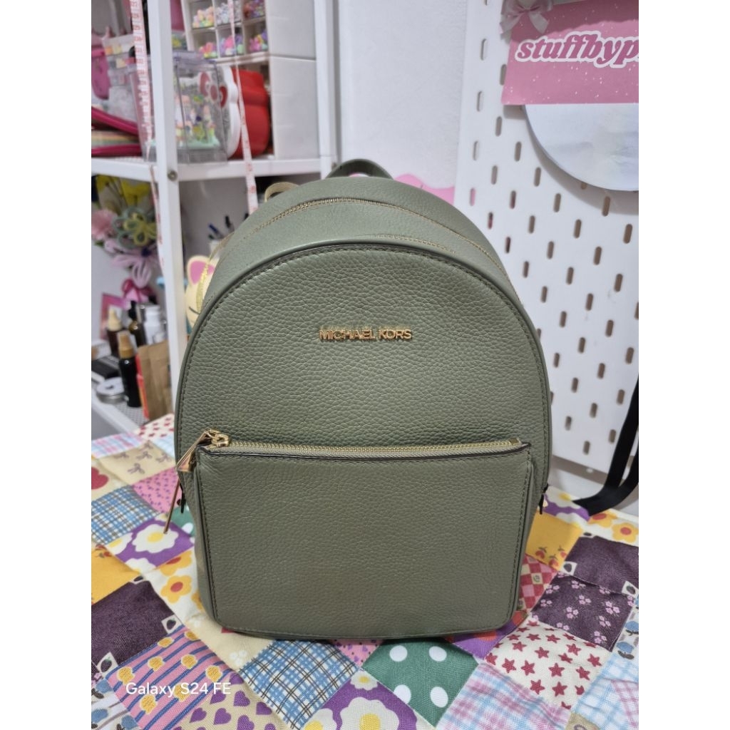 PL Michael Kors Adina Kenly Backpack Medium Army (Outlet) - MK Authentic 100%