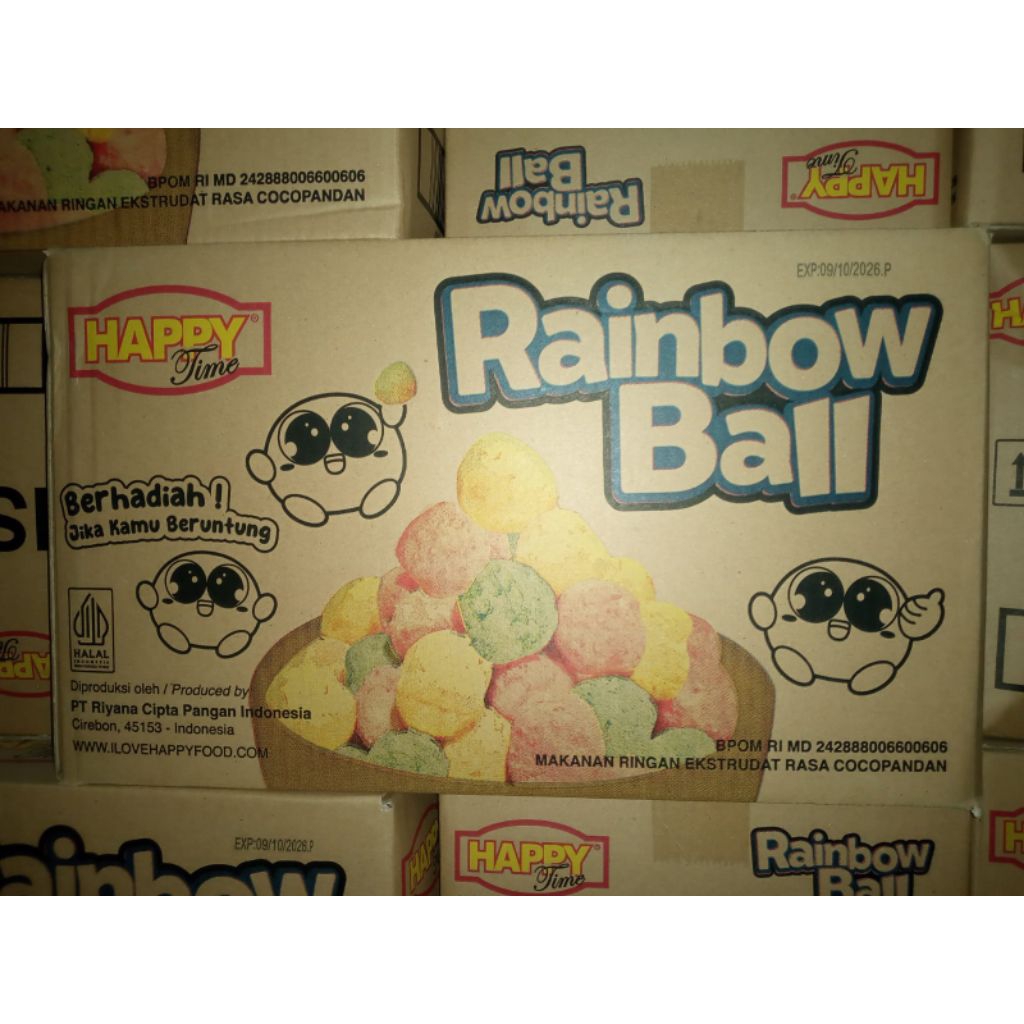 Chiki Rainbow Ball Chiki Berhadiah / Happy Time Harga 1 Dus