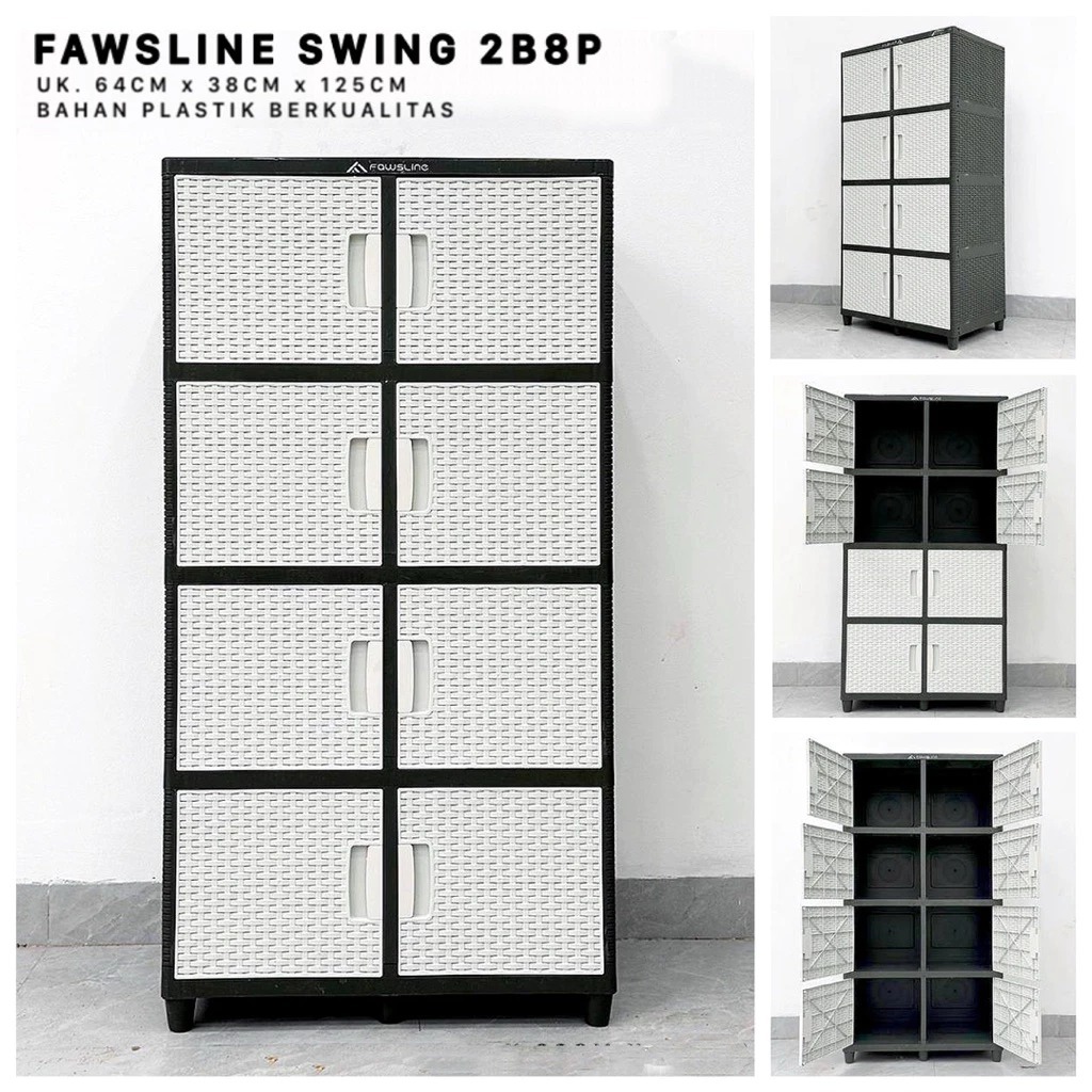 Lemari Fawsline Jumbo 4 susun | lemari fawsline color 4 susun Lemari 4 Tingkat BATAM