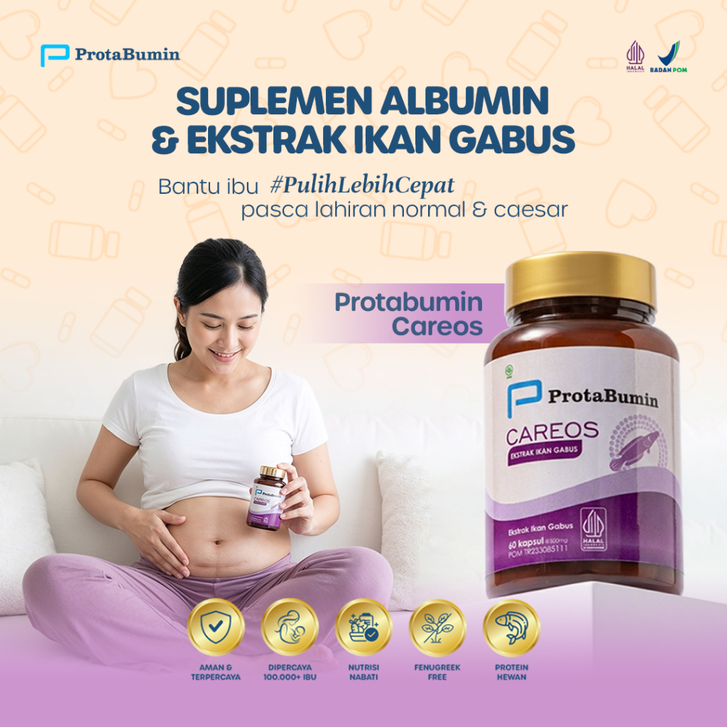 Protabumin Careos | Kapsul Ikan Gabus | Praktis Ekstrak Albumin  dan aman dikonsumsi sehari-hari.