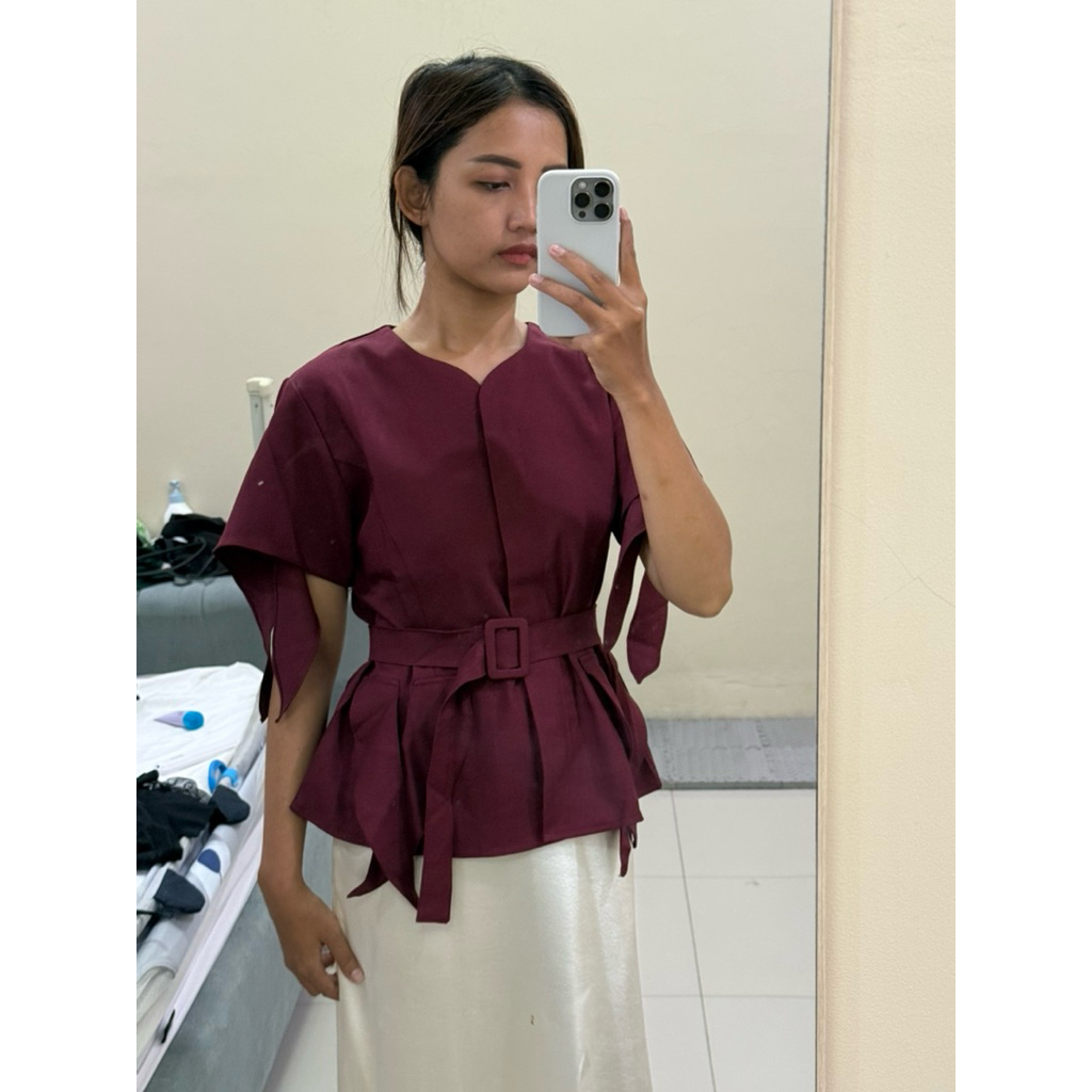 WEARING INS- atasan maroon