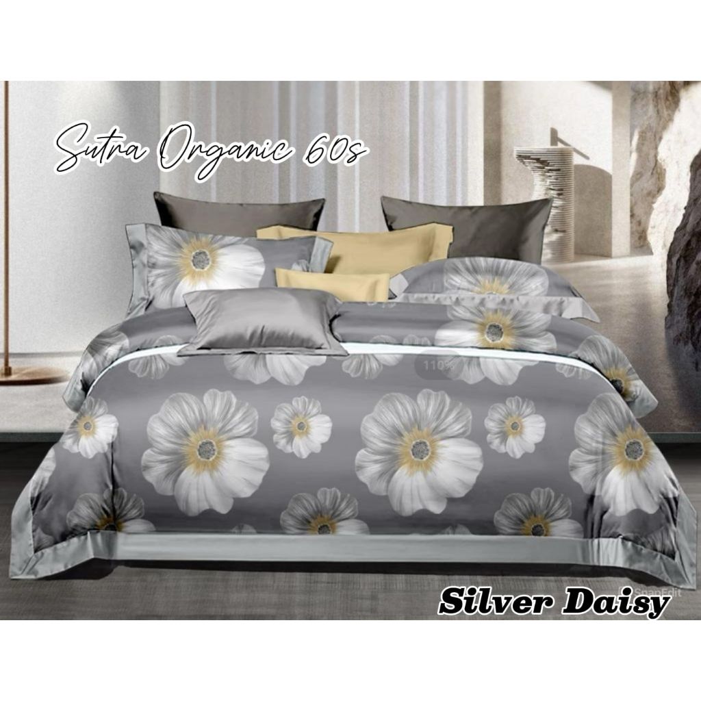 Sprei dan Bedcover Sutra Organic 60s Serat Bamboo / Sprei sutra silk organik 120x200 160x200 180x200