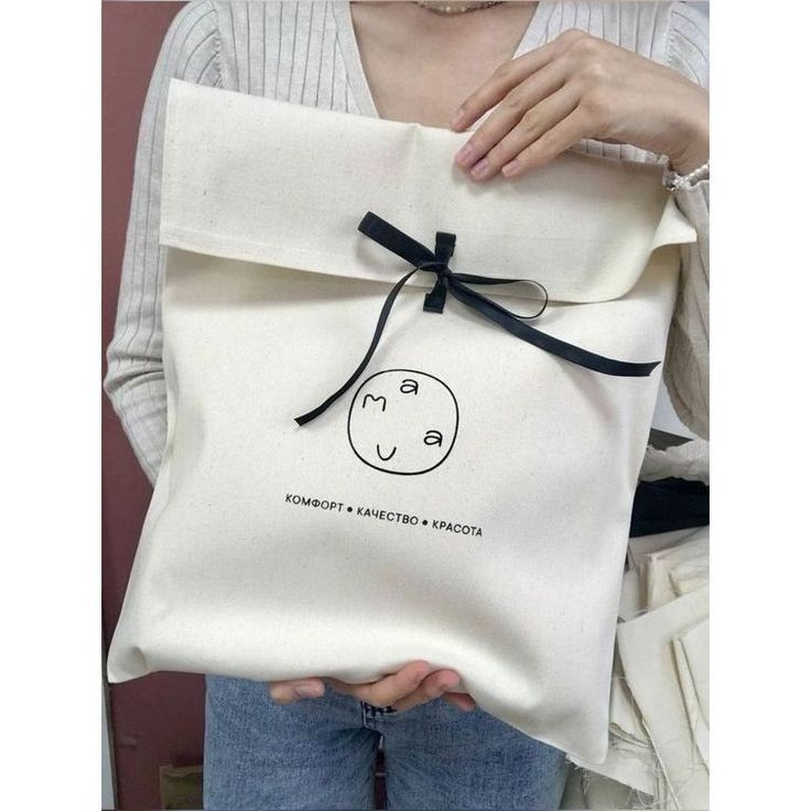 Tas Amplop Kain Blacu Pita Satin Custom Ukuran & Desain Free Sablon 1 Sisi