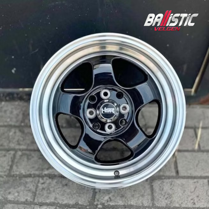 Velg Racing HSR Brisket R15 Alloy Radiant Black Untuk Brio Sigra Jazz Avanza - HSR TEGAL