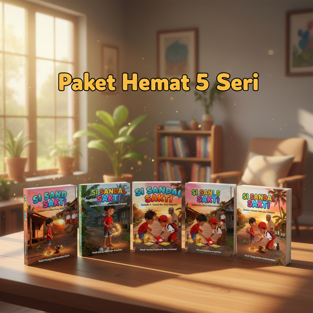 PAKET BUNDLE Buku Cerita Anak Si Sandal Sakti Seri 1-5 | Buku Cerita Bergambar Anak SD & TK | Buku C