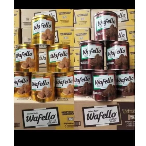 Wafelo biskuit coklat kaleng 1 dus