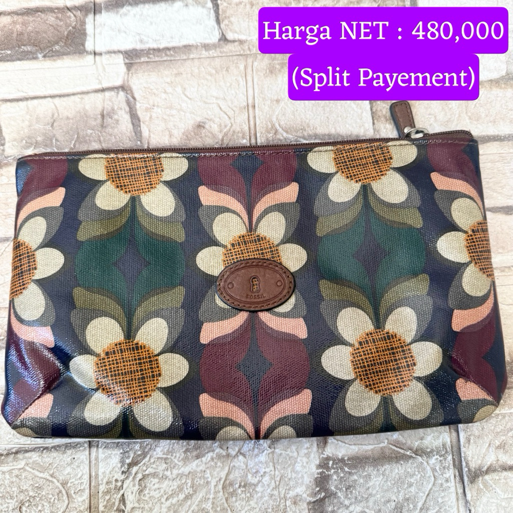 580# NET-Preloved Fossil Keyper Pouch Flower
