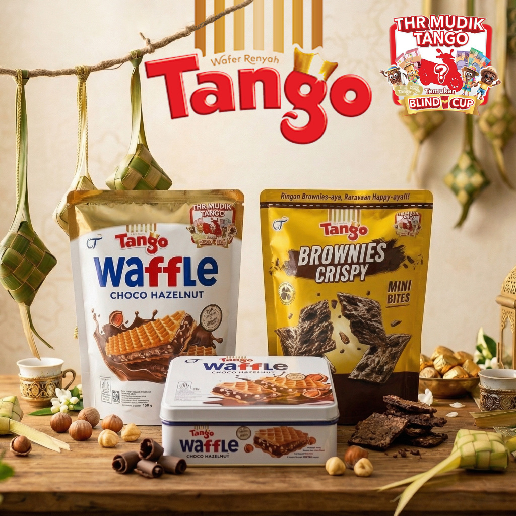 Tango Waffle Choco Hazelnut Kaleng 105g