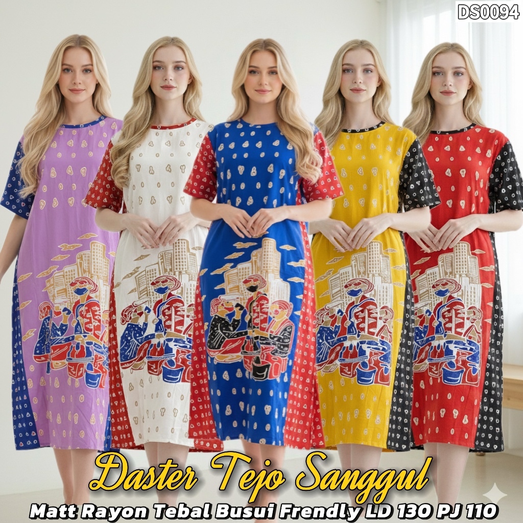 Jessa Batik | Daster Tejjo Sanggul by Jessa Batik Bahan Rayon Halus Busui Friendly Nyaman Dipakai LD