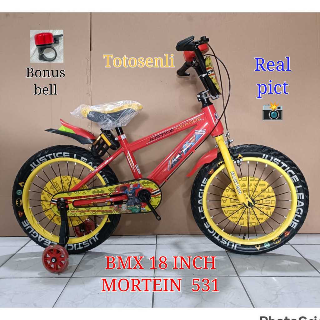 sepeda anak bmx 18 inch mortein 10 & mortein 531 & mortein 251 sepeda anak laki laki 6-8 tahun