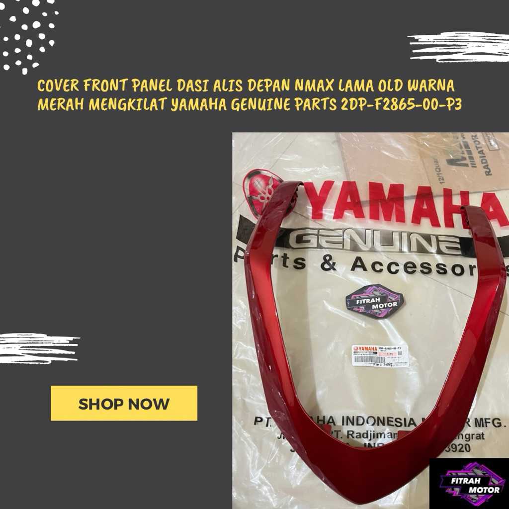 Cover Front Panel Dasi Alis Depan Nmax Lama Old Warna Merah MENGKILAT Yamaha Genuine Parts 2DP-F2865