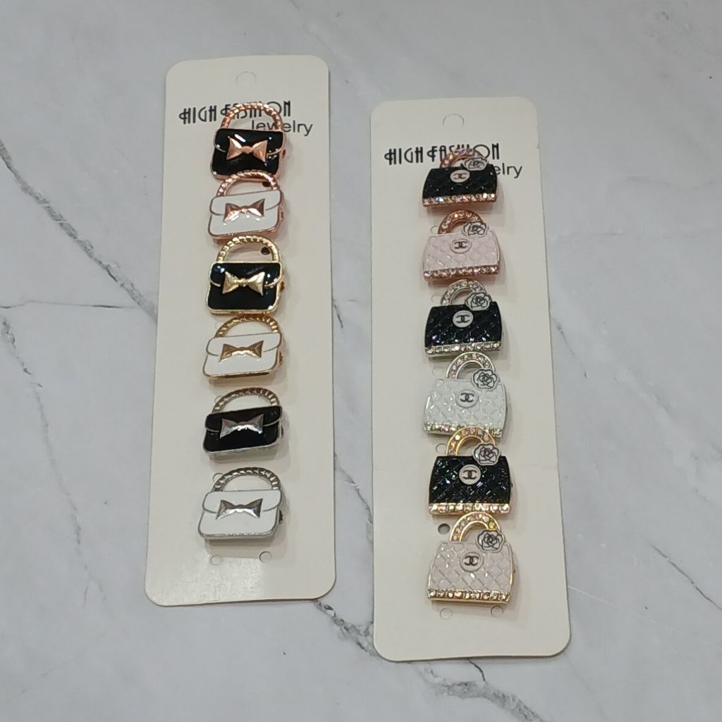 6 pcs Bros Tas Lucu Mungil Akrilik Bros Muslimah Bros Samping Wanita Harga Meriah