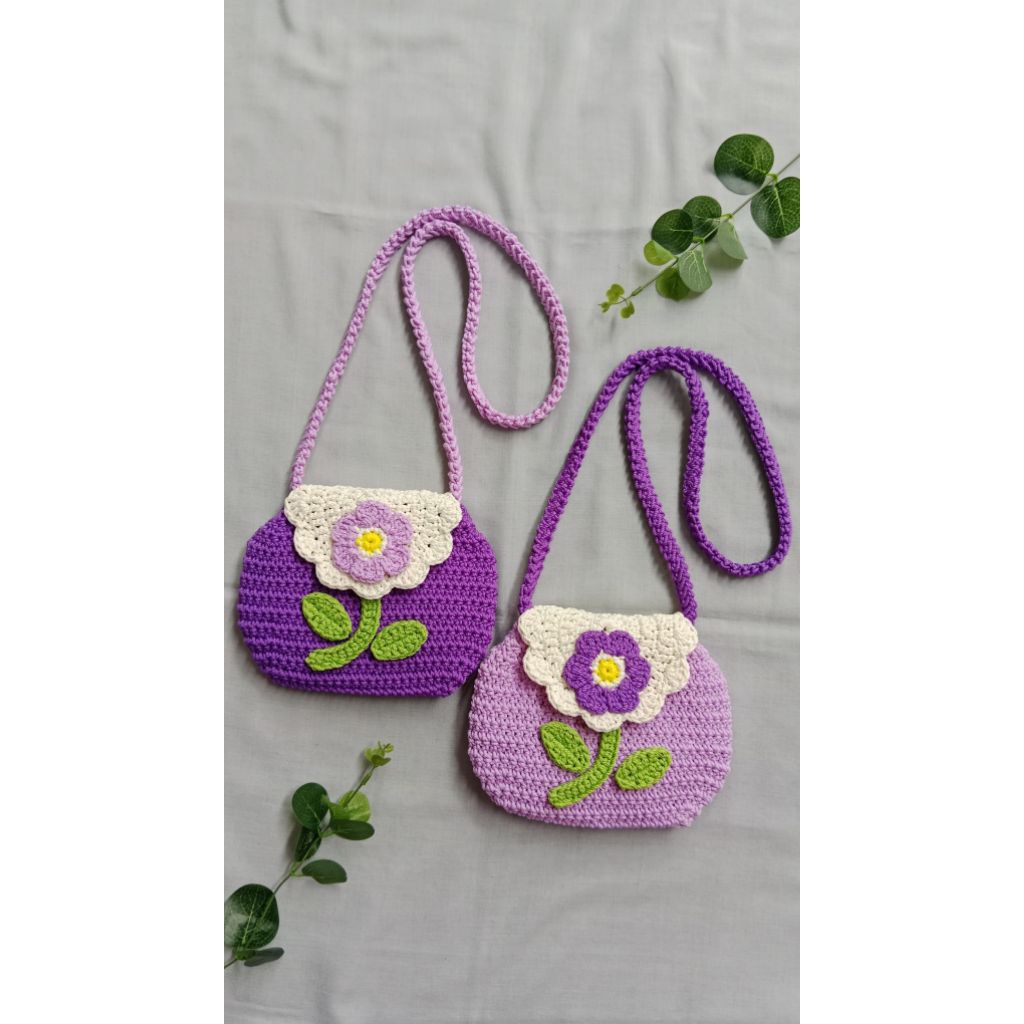 Tas Rajut Anak Bunga Daisy/Daisy bag Rajut/