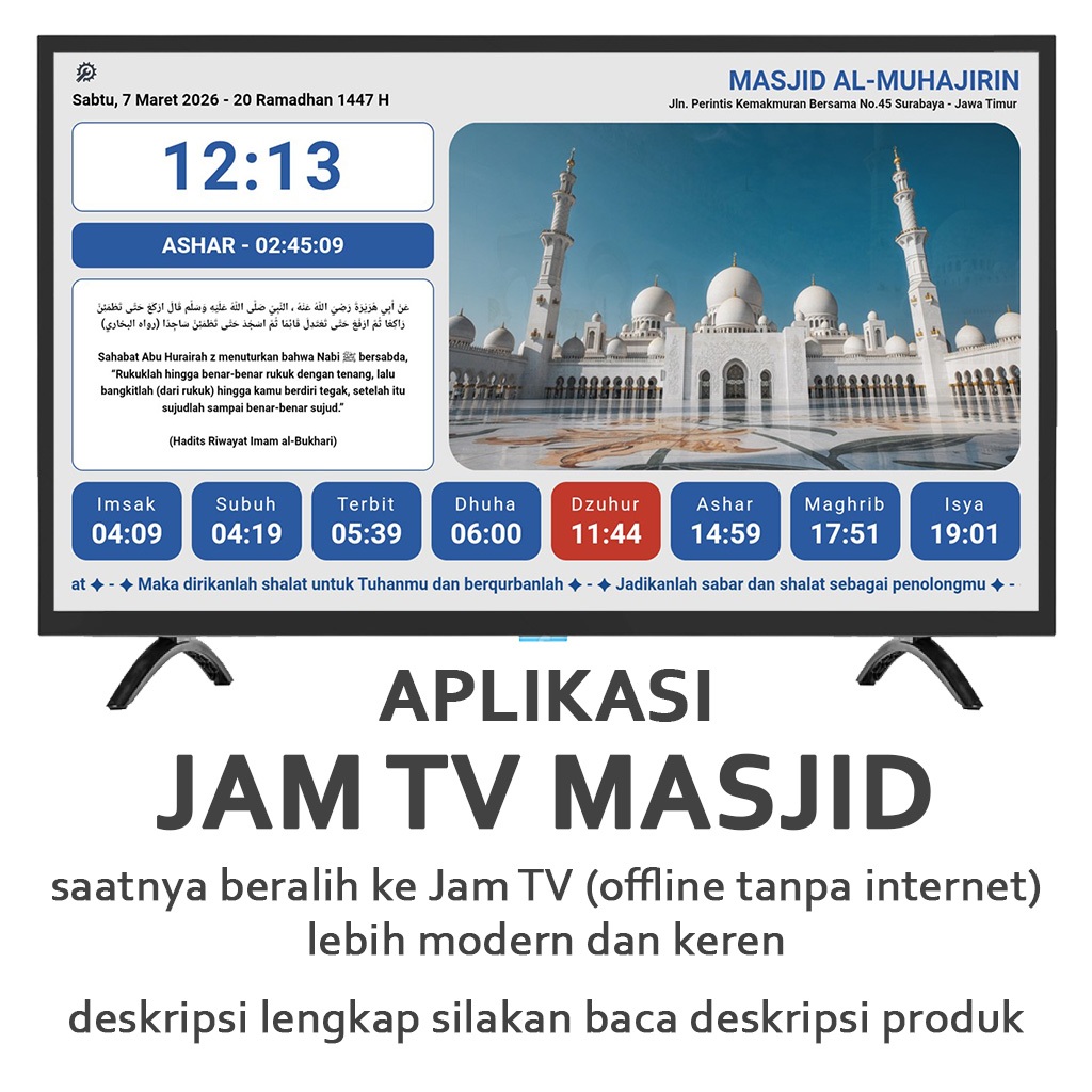 Jam TV Masjid Modern v26.0306 - Jam Masjid TV Android Offline Tanpa Internet