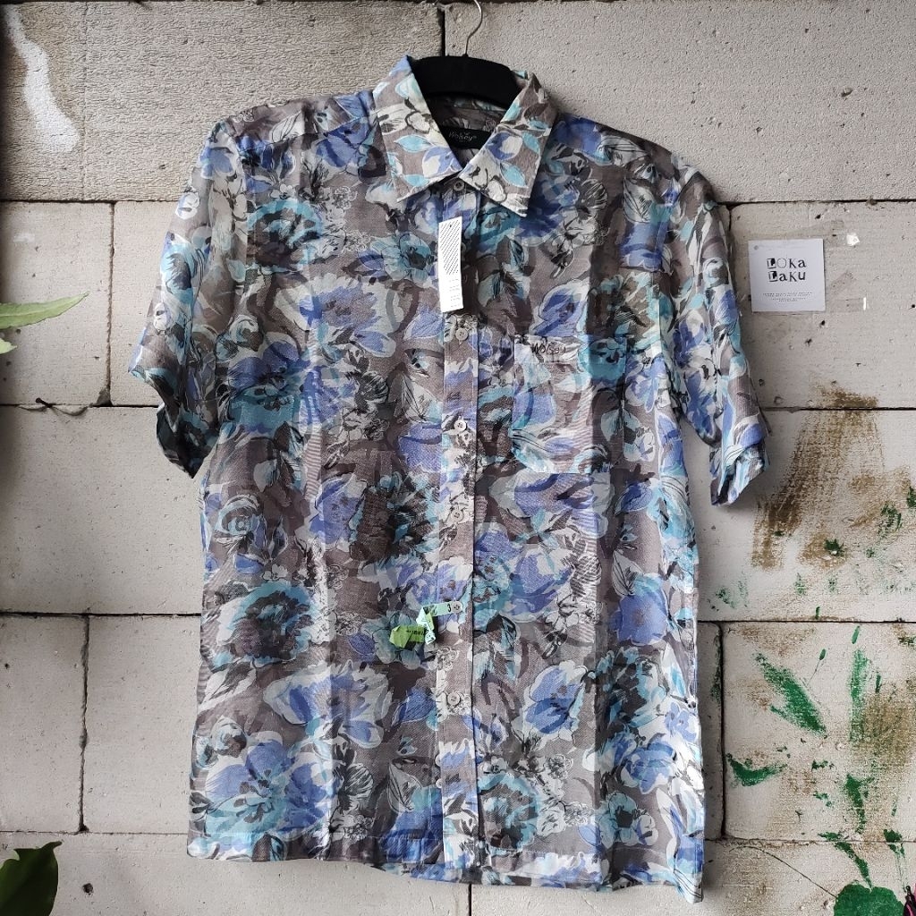 Wolsey Kemeja Vintage Motif Bunga Casual Shirt
