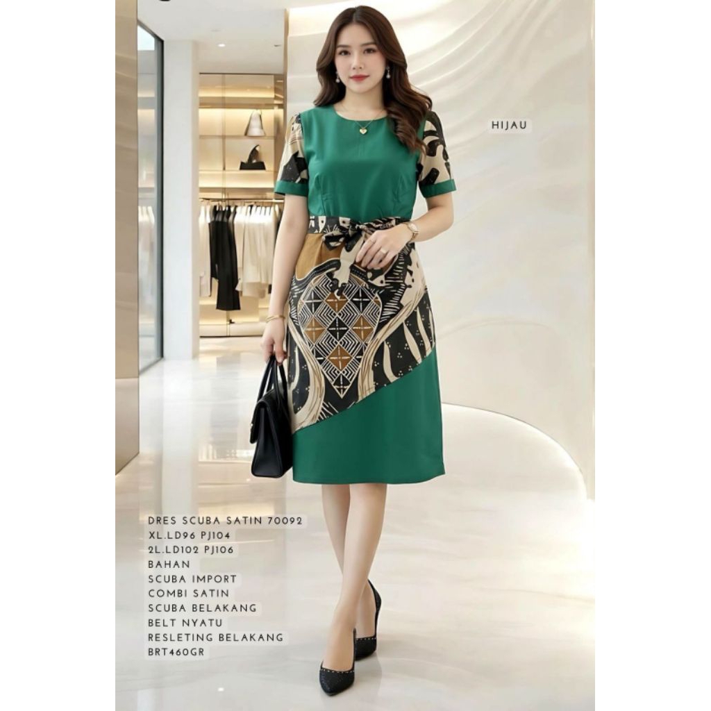 dress batik scuba satin 70092