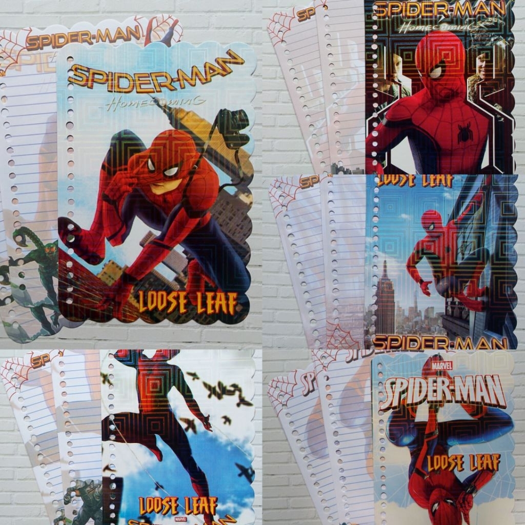 20 LEMBAR ISI BINDER A5 SPIDERMAN MOTIF / LOOSE LEAF MOTIF SPIDERMAN