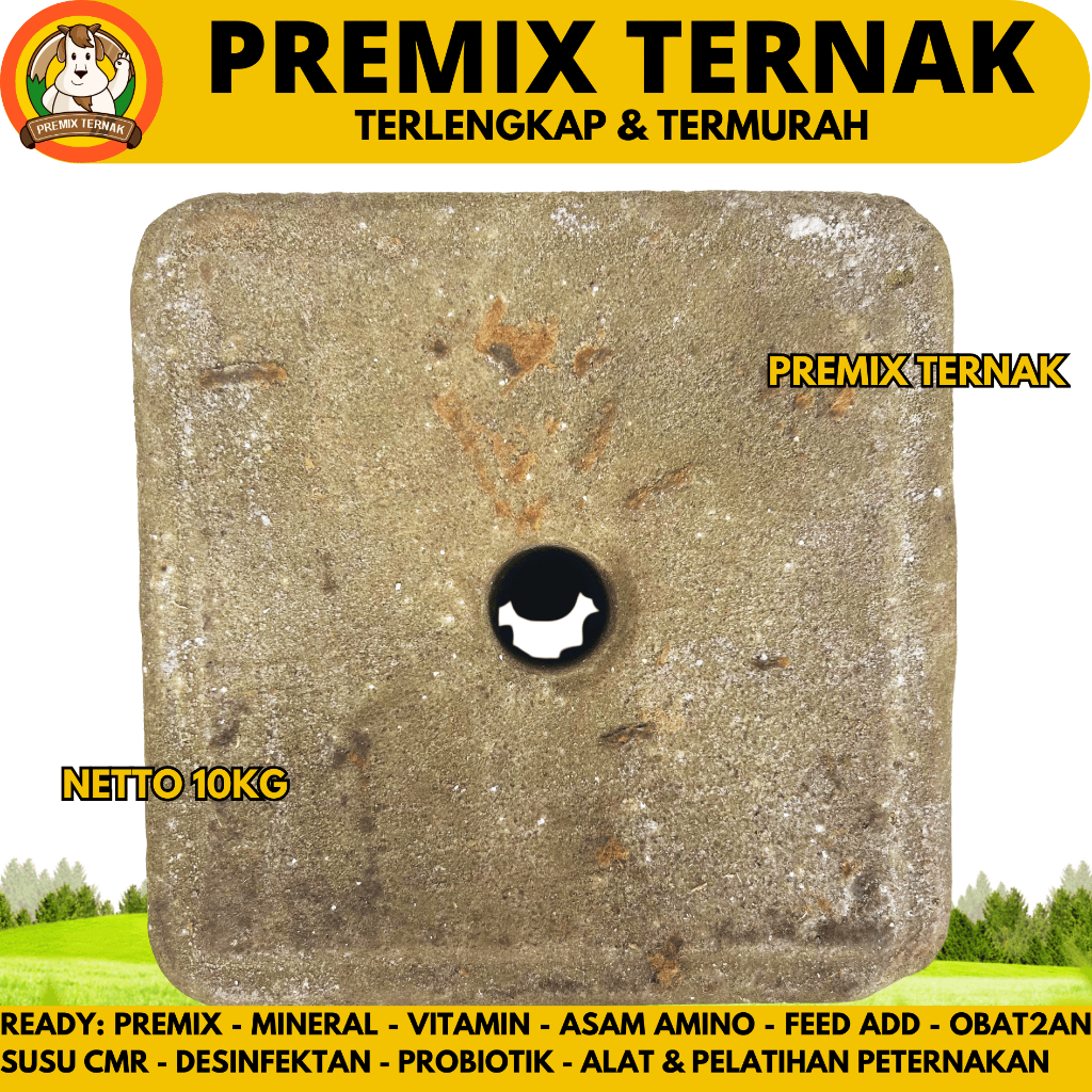 MINERAL BLOK CALPHOS 10 KG - Calphos - Mineral Blok Kambing Perah - Mineral Blok Sapi Perah