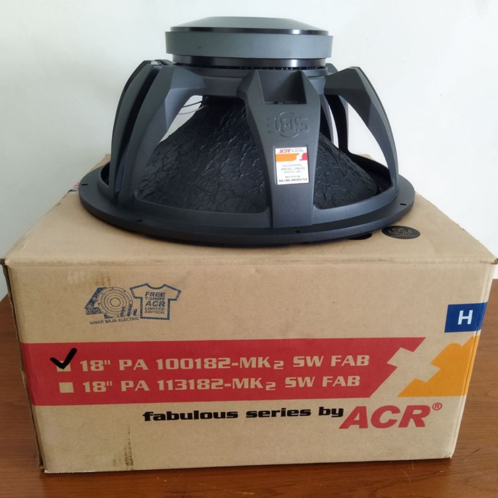 Speaker Subwoofer 18 Inch ACR PA 100182 MK2 SW FAB – Woofer 18” Original Fabulous Series Bass Mantap