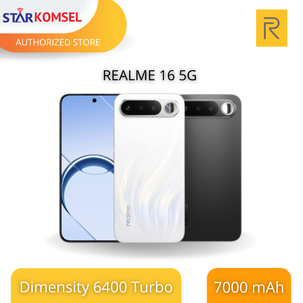 HP REALME 16 5G 8/256 | 12/256 NFC GARANSI RESMI REALME INDONESIA