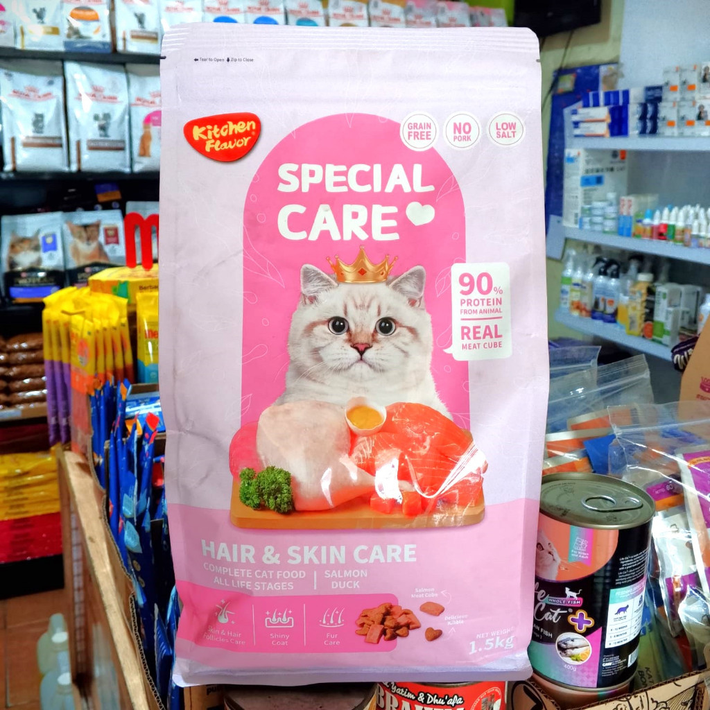 KF Kitchen Flavor Hair & Skin 1,5kg/Kf Grain free Special Care Hair&Skin/Cat Food Hair&Skin