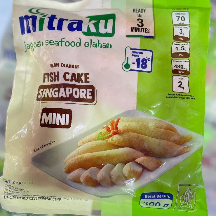 Mitraku Fish Cake Otak Singapore 500g Goreng/Panggang