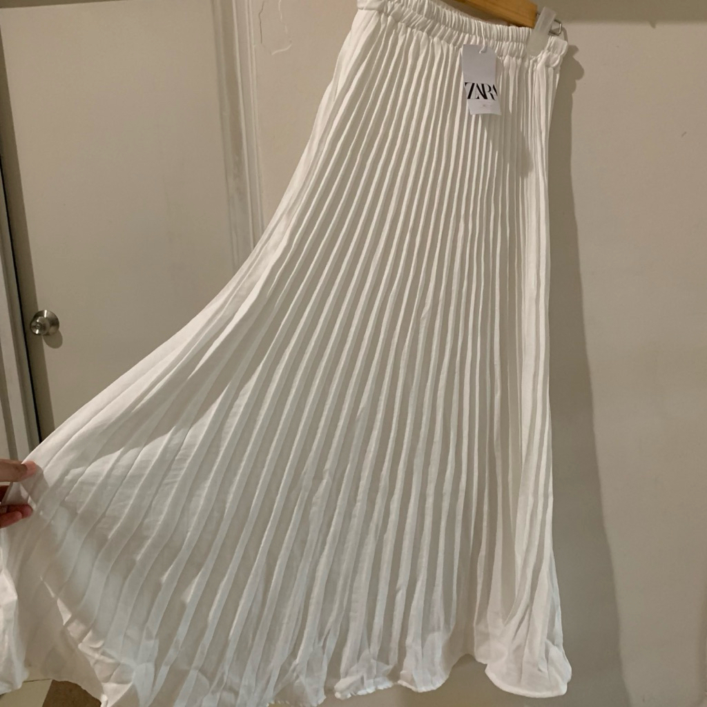 Rok Plisket ZR - Rok Plisket Putih Premium - Rok Putih ZR