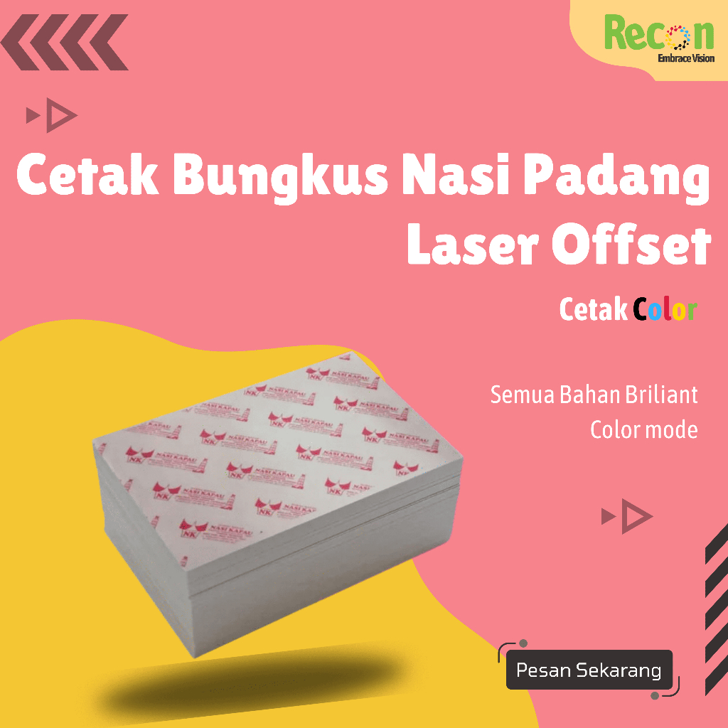 Cetak Bungkus Nasi Padang Premium