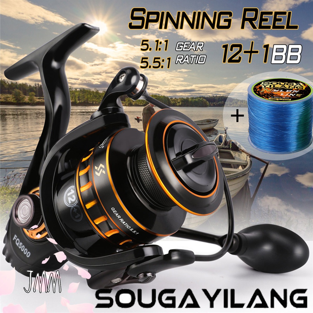Sougayilang 1000-5000 Reel Pancing 12+1BB Besi Reel Bonus Spool Max 25KG Spining Reel