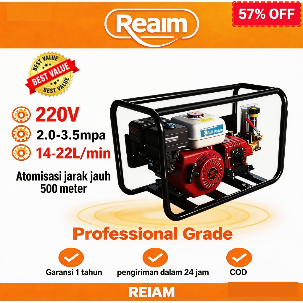 REAIM Sprayer bensin Mesin Semprot pertanian Portable Sprayer Serbaguna Power Mesin pembersih bensin