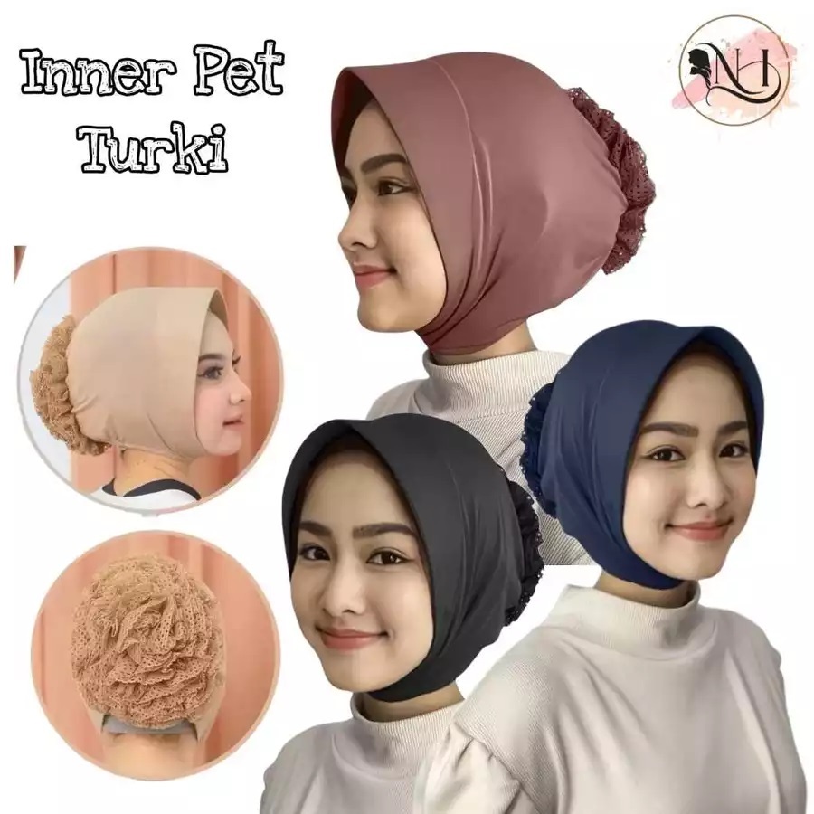 Inner/Ciput Pet Antem Turki Cepol Dalaman Hijab Bahan Rayon Premium