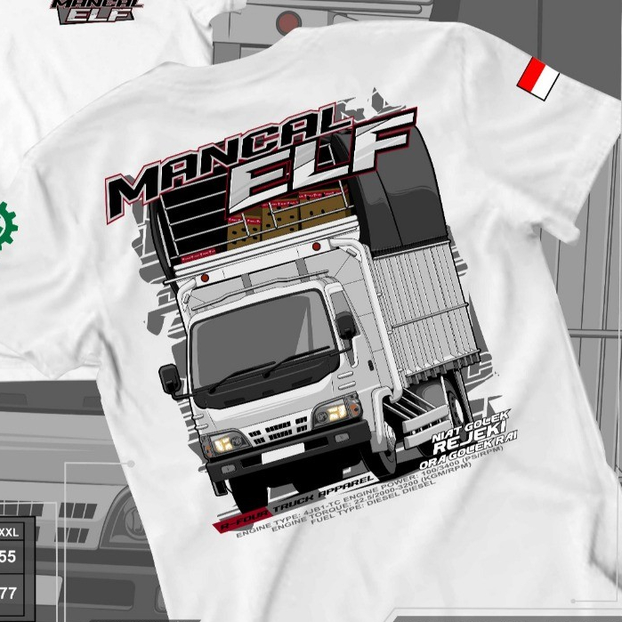 Baju Kaos Truk Elf Terpal Krodong Lengan Pendek Distro Oblong Atasan Dewasa