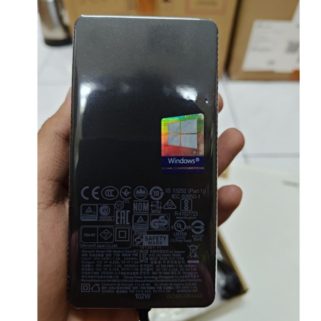Adaptor Charger Microsoft Surface Box 2 Surface Pro 3 15V 6.33A 102W
