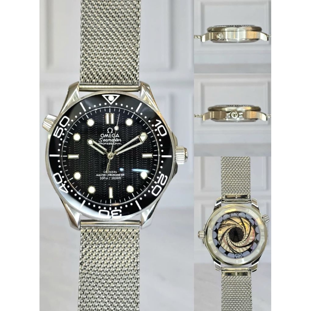 Jam tangan pria OMG Automatic 40MM Seamaster Diver Stainless Japan