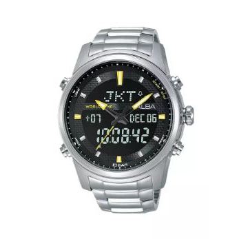 Jam Tangan Pria Alba Original Garansi Resmi AZ4049 AZ4049X1 Strap Stainless Steel Silver Digital Ana