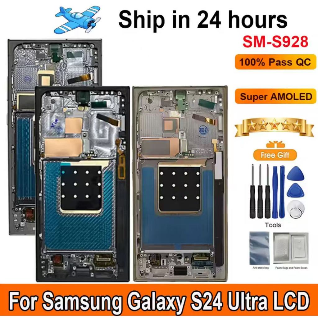 6.78‘‘AMOLED For Samsung Galaxy S24 Ultra LCD Display LCD Touch Screen With Frame Display Replacemen