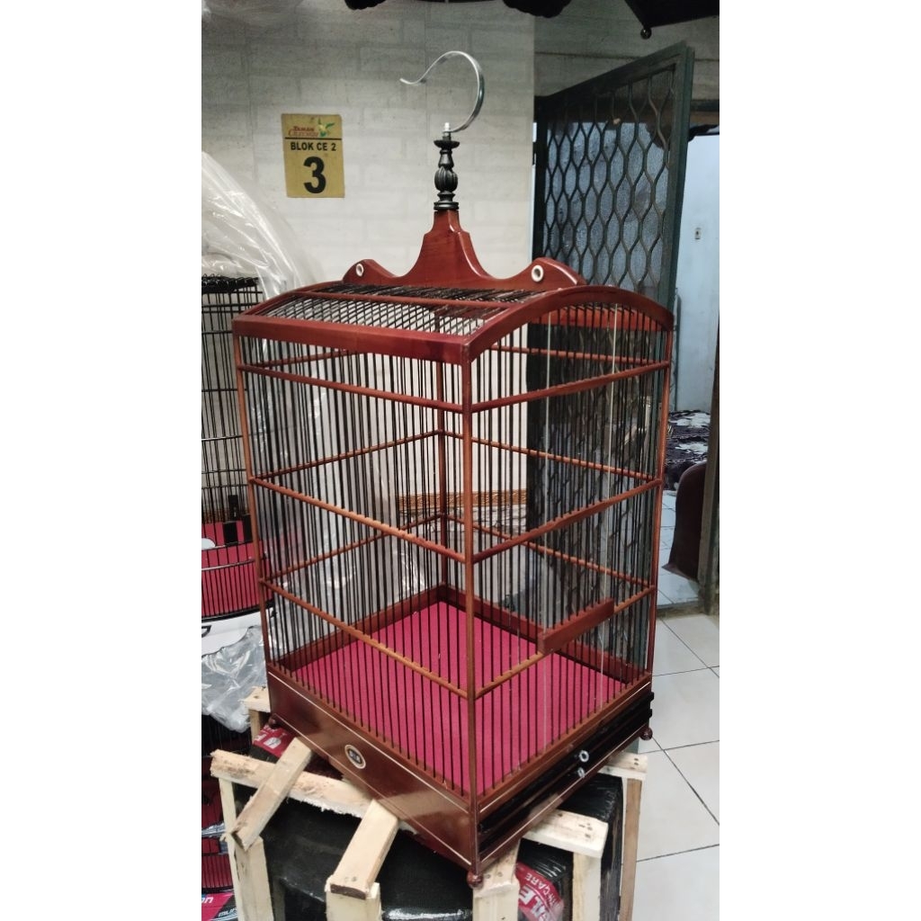 sangkar kotak. no.,4 jeruji bambu 2mm