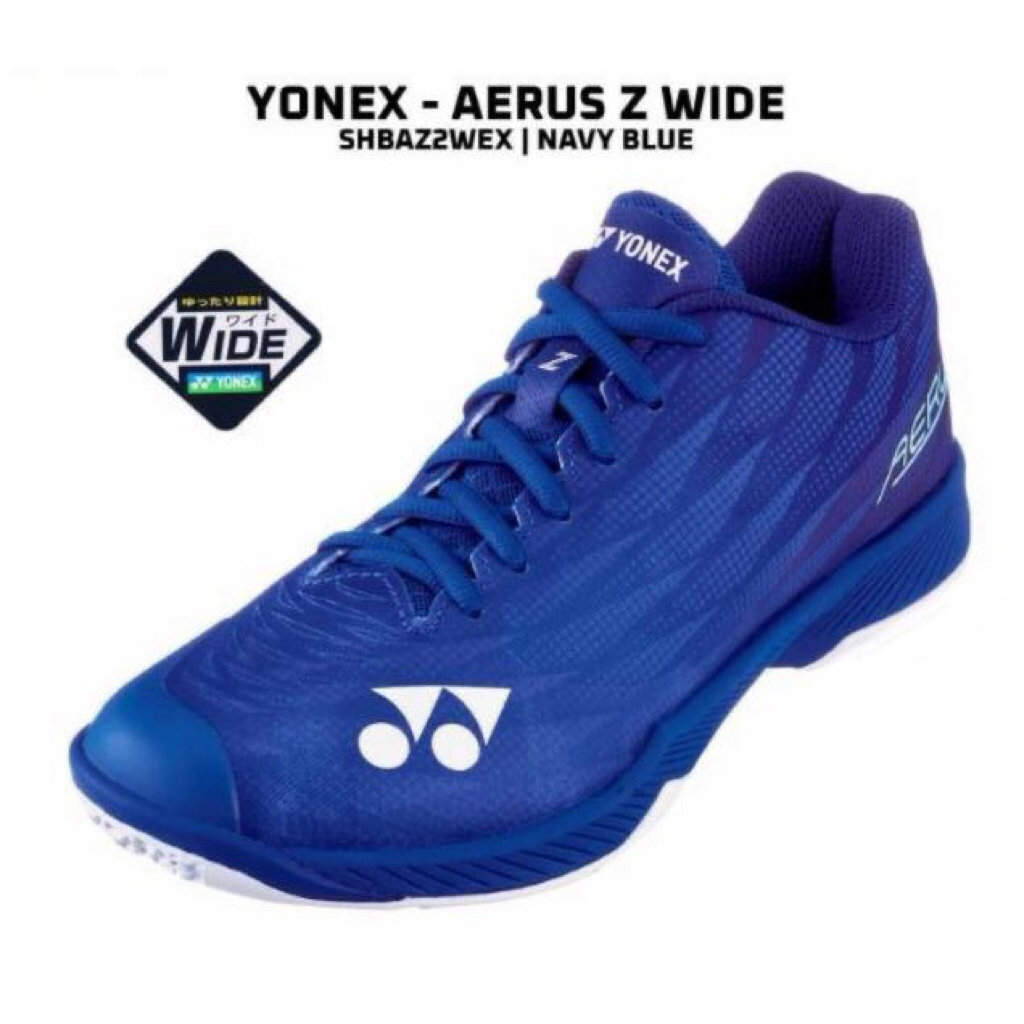 sepatu badminton Yonex aerus z wide blue navy