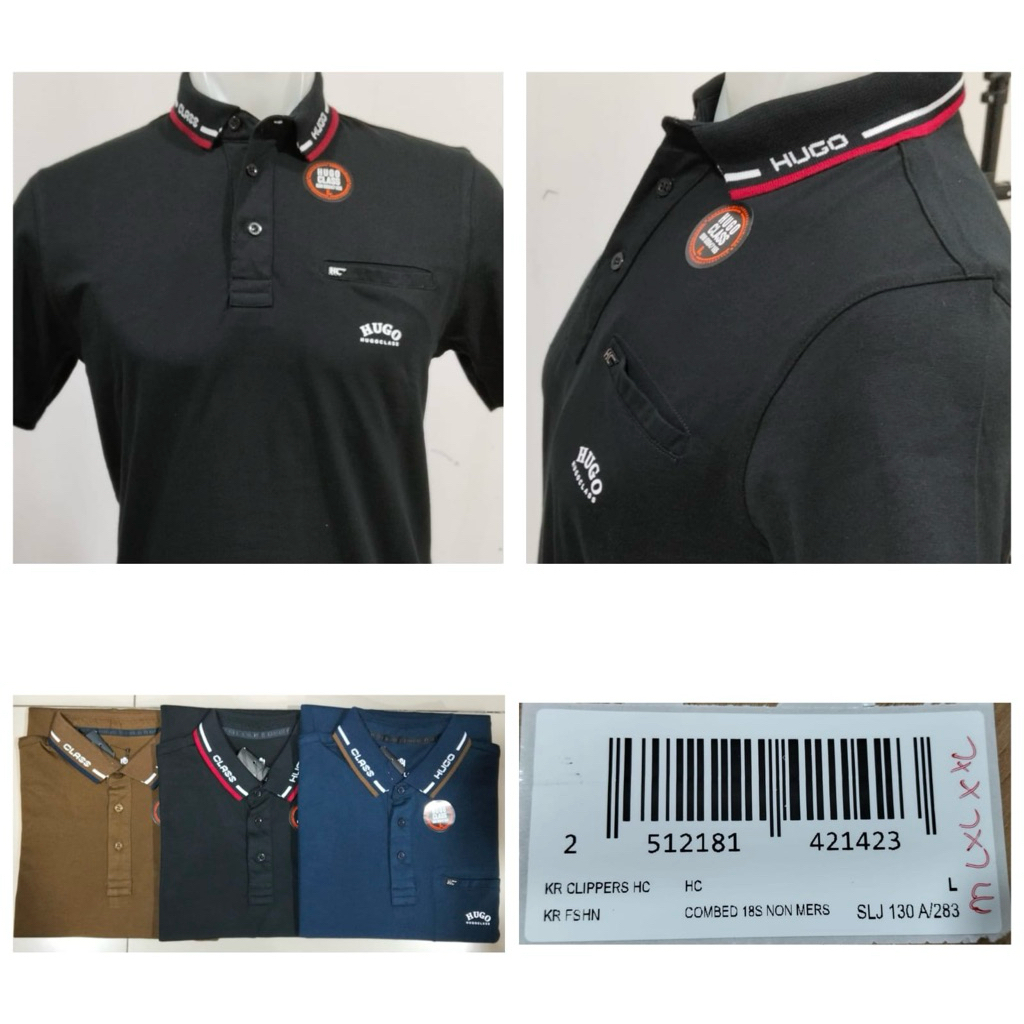 kerah hugo class combed premium / kerah hugo class original