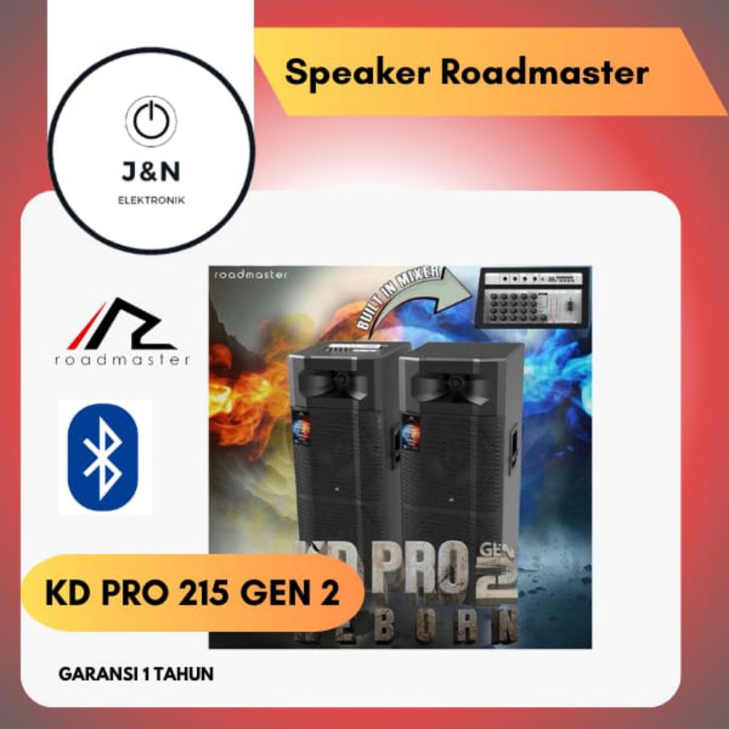 ROADMASTER - KD PRO 215 Reborn GEN2 I Mix Usb I Speaker Active Bluetooth I Garansi 1 Tahun Free 2 Mi