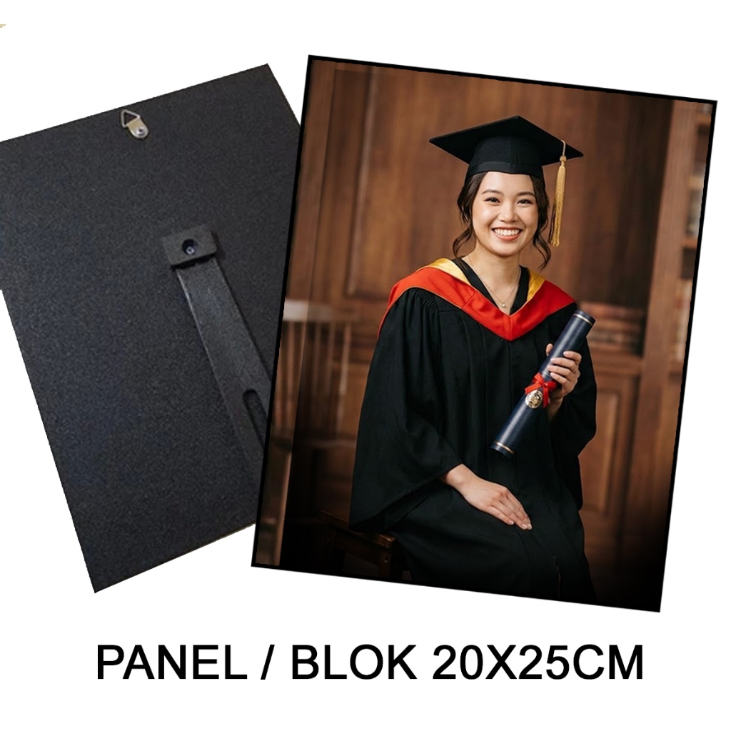 Foto Blok Wisuda | cetak + Bingkai 10R panel ukuran 20cmx25cm standar
