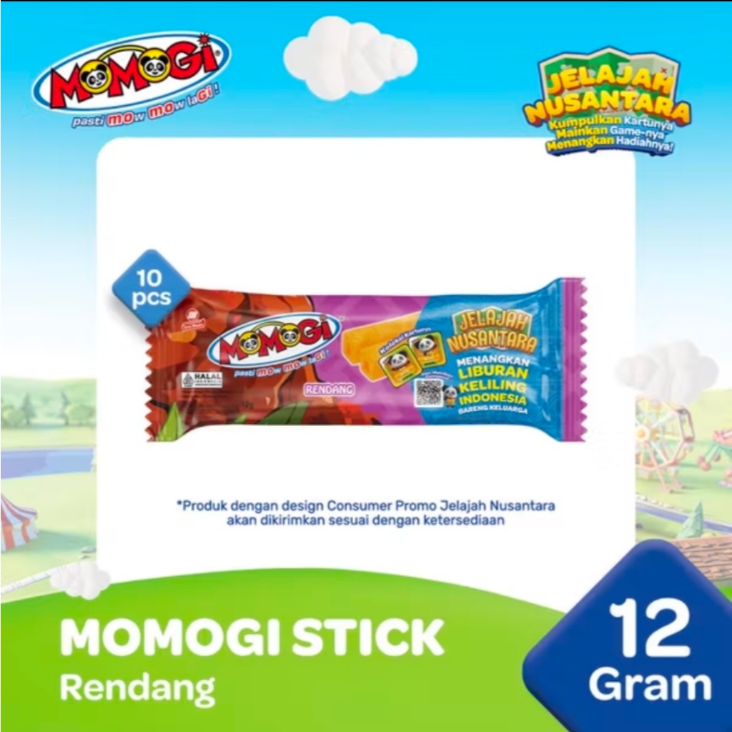 Momogi Stick Snack Makanan Ringan 12gr - Rendang